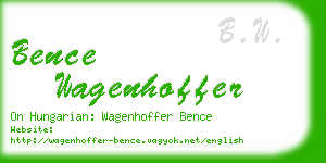 bence wagenhoffer business card